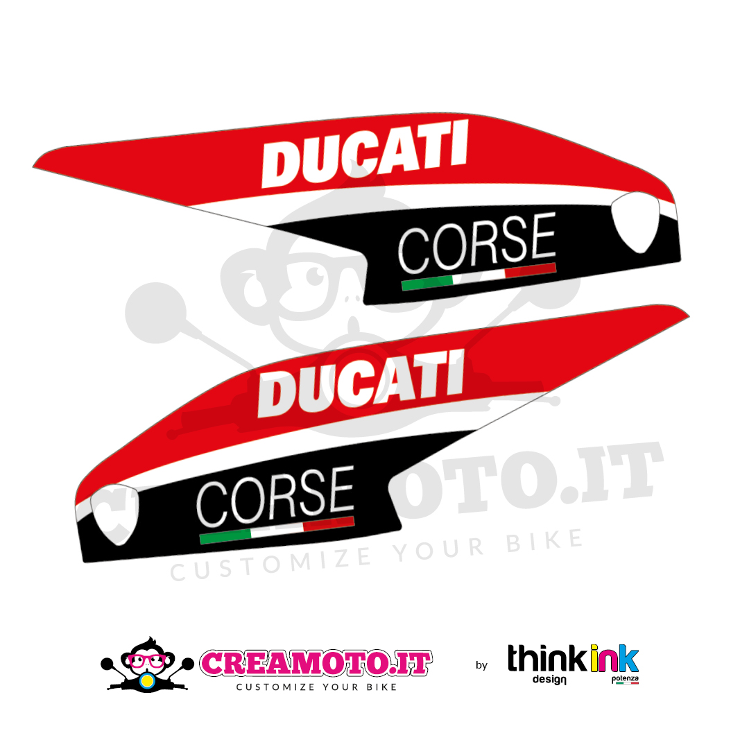 Adesivi borse Ducati Corse –  – Grafiche moto personalizzate